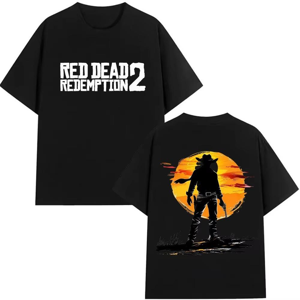 Classic Red Dead Redemption 2 Graphic Product Tshirt for Men and Women 2026 Spring summer Print Pure Cotton Casual Tshirt