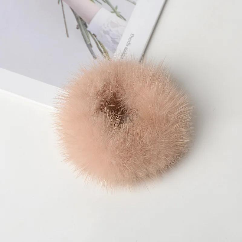 Haarband 100% Echtes Nerzhaar Seil Haargummi Seil Pferdeschwanz Schwanz Streifen Handgelenkband Vintage Elastisch Kopfschmuck Haarband