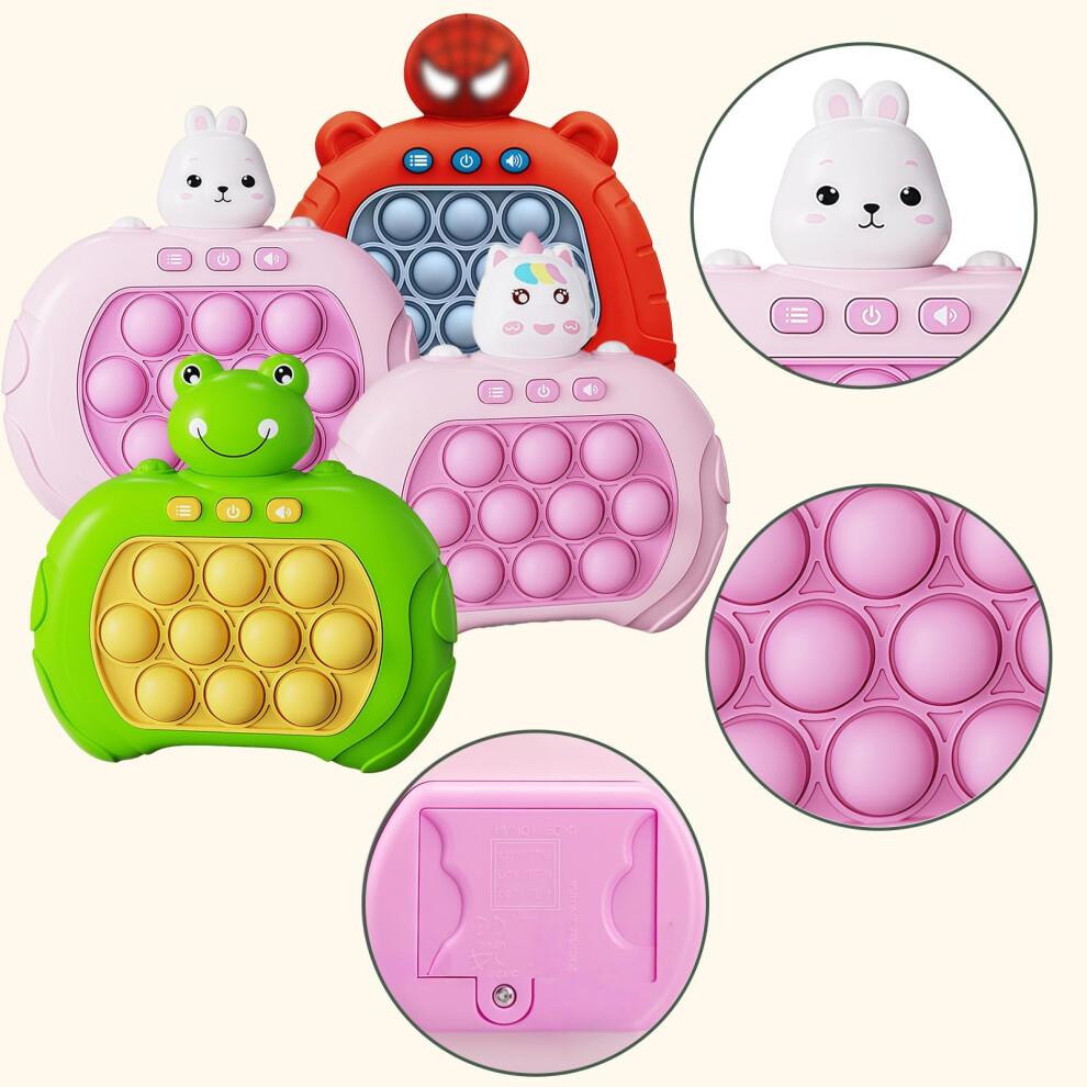 Light Up Pop it Game Quick Push Bubbles Game,Unicorn Handheld Fast Speed Pushing Game,Poppet Game Sensory Fidget Toys for Autism,Puzzle Pop Game Cont