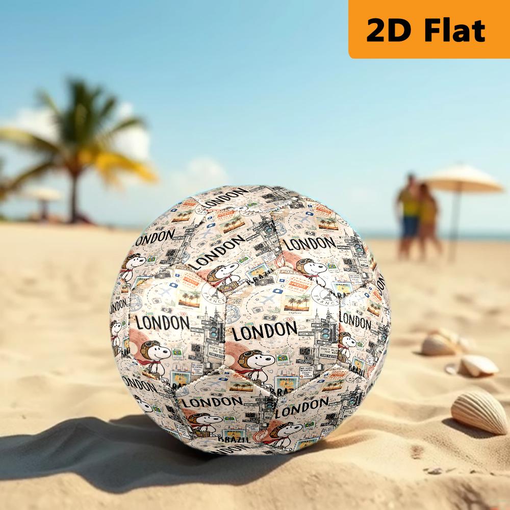 Travel Postcard Collage London Brazil Paris Football Suitable For Both Training And Competition No 5 Football Outdoor Sports Very Elastic