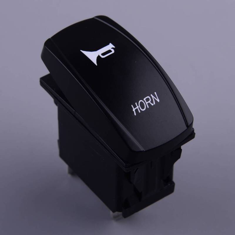 12V Car Boat Blue LED Horn Toggle Rocker On Off Switch Speaker Push Button Universal For Motorcycle Bus RV Trailer