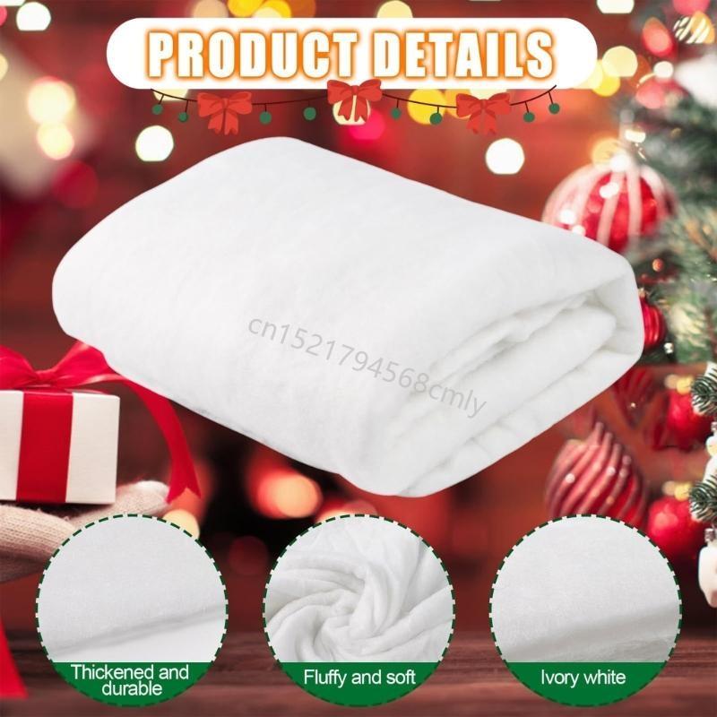 Christmas Artificial Cotton Snow Blanket Roll for Christmas Displays Decorations 6XDE