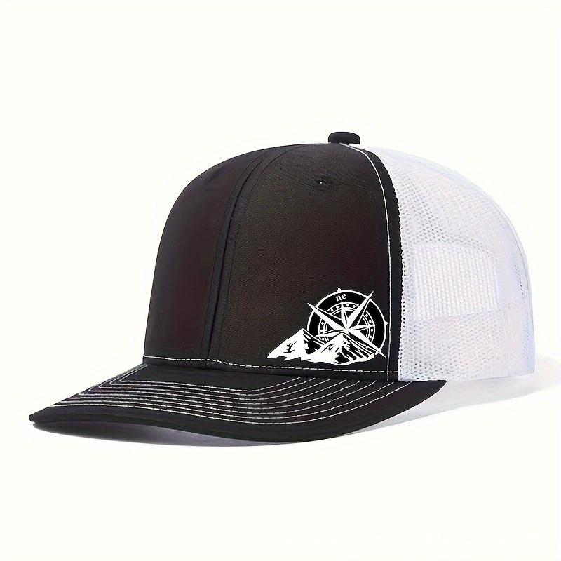 

Унисекс Компас Гора Вышивка Хип-хоп Кепки Весна Осень Открытый Регулируемые Повседневные Бейсболки Солнцезащитная Кепка 54-61CM черный белый