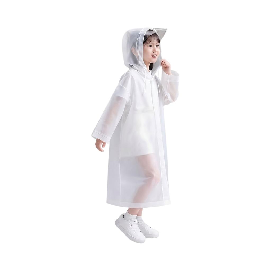 Kinder Einweg Langer Regenmantel Outdoor Reise Wandern Wasserdichter Kapuzen-Poncho Leichte Langlebige Regenkleidung für Kinder