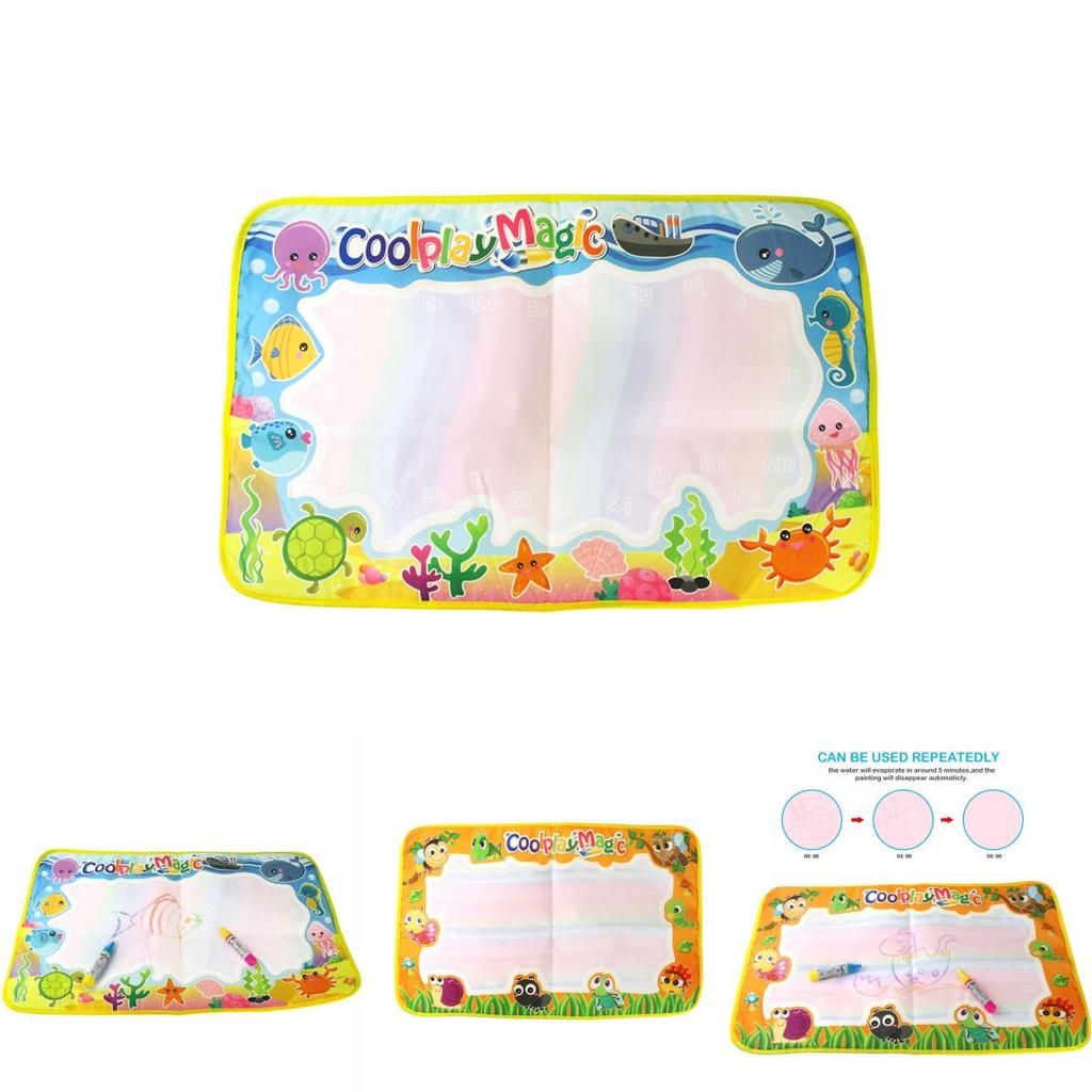 Reusable Cloth Water Drawing Mat Ocean Animal Doodle Board Sensory Play Educational Toy For Kids Toddlers