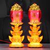 Lotus-Shaped LED Offering Lamp for Buddha & Ancestors