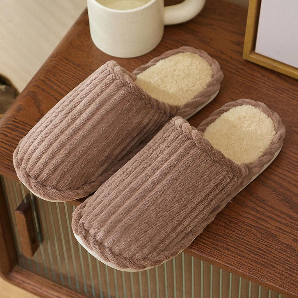 Women's Fleece Lined Indoor Slippers Warm And Thickened Casual Cotton Slippers Plush Cotton Womens Memory Foam Slippers Size 8