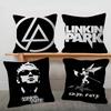 Rock Band Linkin Park Cute Cartoon L Game Cushion Cover Pillowcase Upholstery Sofa Throw Pillow Home Decor Pillowcas