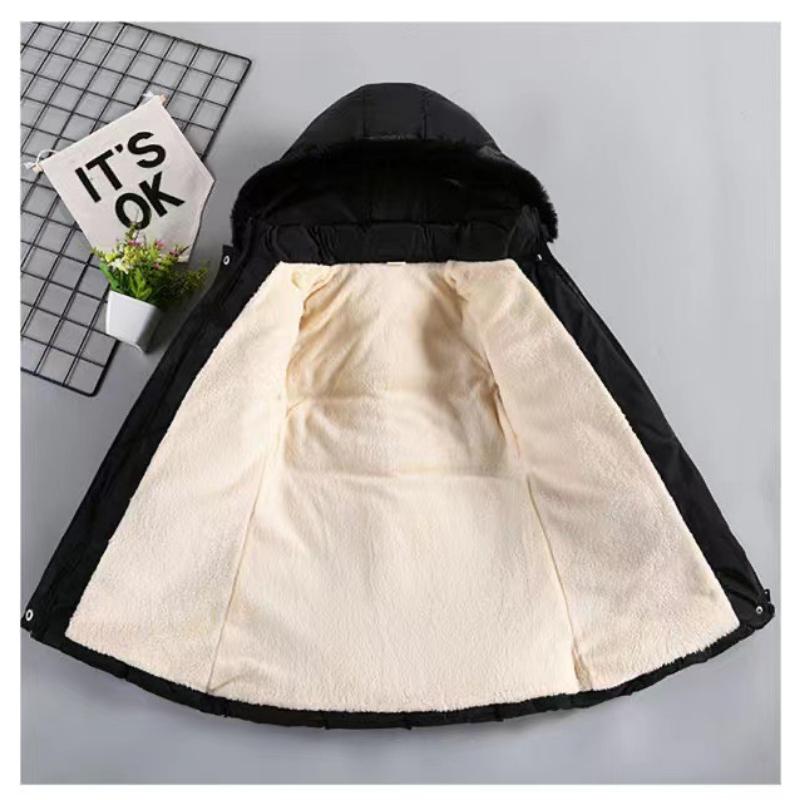 Children's Fleece and Thickened Cotton-padded Clothes, Fashionable Down Cotton-padded Jackets for Girls Winter