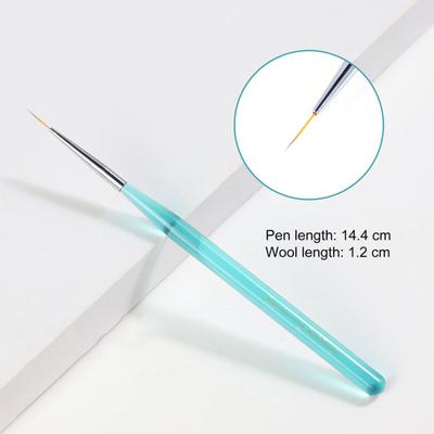 Yousheng Pinceau à ongles à manche fin, outil professionnel pour nail art, stylo à dessin, pinceau pour manucure