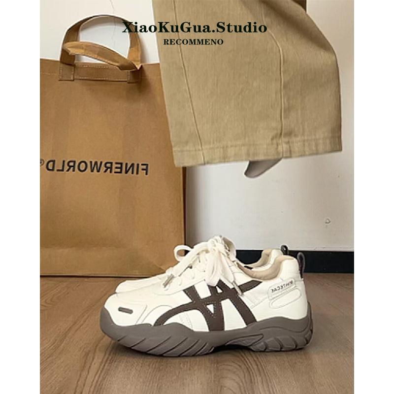 Thick-soled Forrest Gump Training Shoes Women's 2025 New Autumn Versatile Retro Casual Sports Shoes Soft-soled Dad Shoes