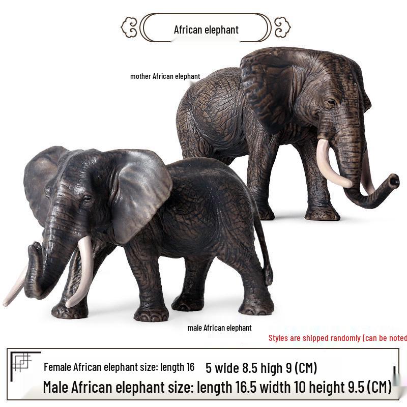 Wildlife Simulation Model: Tiger, Lion, Panda, Elephant, Rhinoceros, Kangaroo, Leopard, Horse, Sheep Toy Set