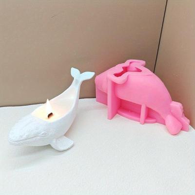 Ghiveci pentru plante suculente Balenă Mare Rășină Silicon Mucegai Animal Marin Balenă Cutie de Depozitare Ceașcă pentru Lumânare Mucegai Beton Ciment Gips