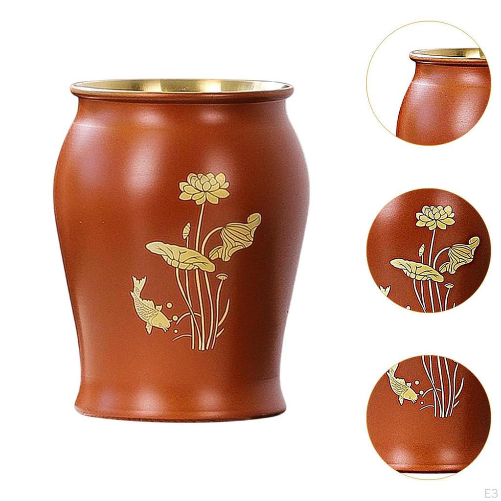 Metal Pen Holder Brush Home Elegant Desk Crafts Traditional Ideal Gift Office Multi Purpose