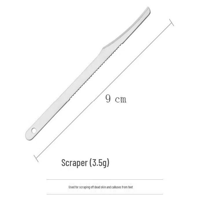 Stainless Steel Manicure & Pedicure Tool Set: Pusher, Blackhead Needle, Nail Cleaner & File