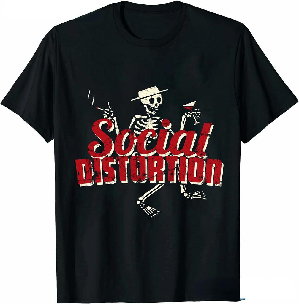 Men Clothing Social Distortion Winged Wheel TShirt Ball and Chain Mens Tshirt Street Hip Hop Style Tees Loose Tops Streetwear