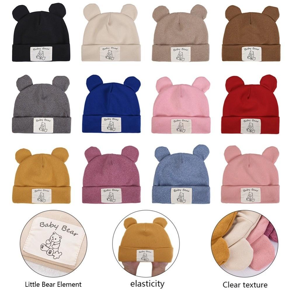 Windproof Beanies Bonnet Cute Bear Ear Ear Protection Cap New Pullover Hat  Autumn Winter