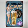 Metal Tin Sign Retro Vintage Art Deco Style Wall Decor for Home Bar Pub Office Man Cave Decorative Plaque with Intricate Pattern