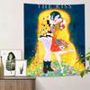 The Kiss Tapestry  Romantic Wall Hanging with Vibrant Colors for Bedroom and Living Room Decor Perfect Gift