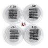 4 Pcs Sexy Long Cilia Full Coverage Cross Wispy Triple Magnet False Eyelashes Extension Tools