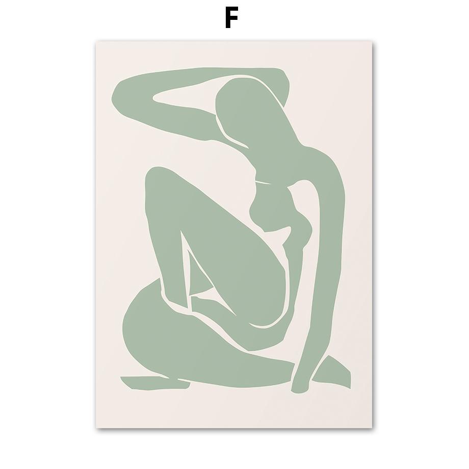 

Абстрактное искусство Матисса, картина на холсте, девушка, листья, цветы, геометрические постеры на скандинавскую тему и принты, настенные панно для гостиной, домашний декор 50x70cm No Framed