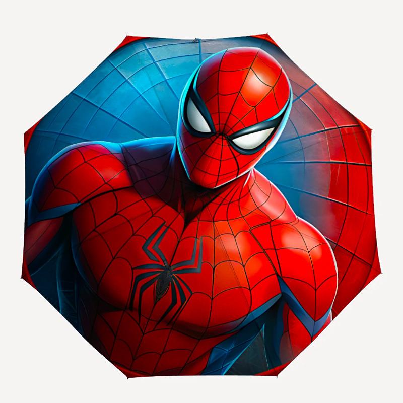 

1pc Spider-Man Automatic Umbrella | Portable Foldable 8-Rib Manual Open, Casual Accessory, Durable Canopy yy250823098