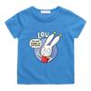 Simon Super Coniglio Bambini Piccoli 100% Cotone Stampa Cartone Animato Maglietta 2-12 Anni Moda Morbida Manica Corta Top Casual per la Primavera