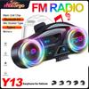 Y13 Bluetooth 6.0 Helmet Headset IP56 Waterproof RGB LED Motorcycle Intercom