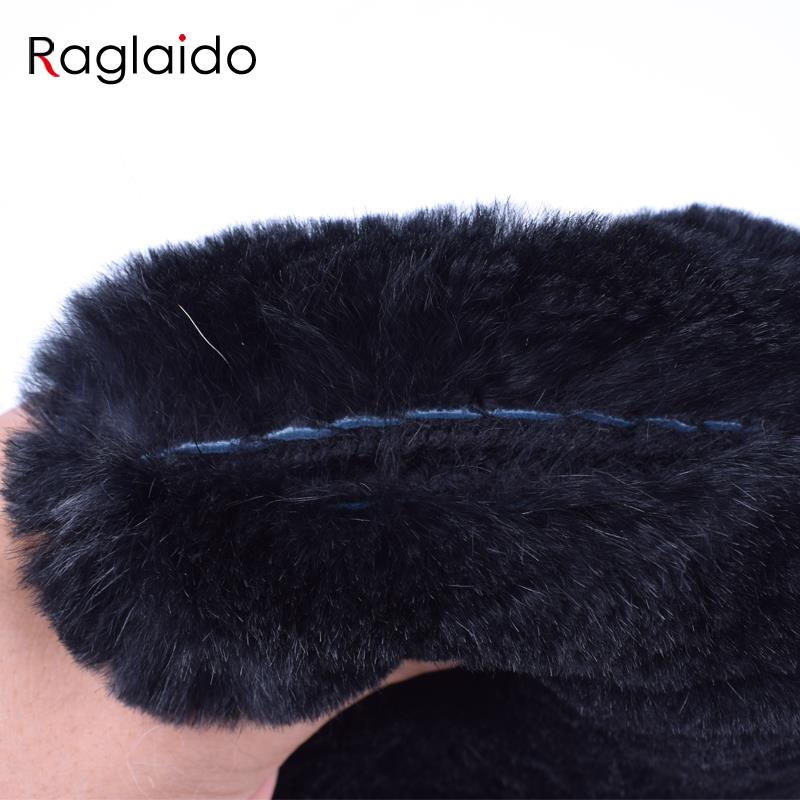 Raglaido Ring Scarves Woman Real Fur Neck Warmer Winter Rabbit Warm Soft Women's Scarves Luxury Brand Fur Collar Scarf