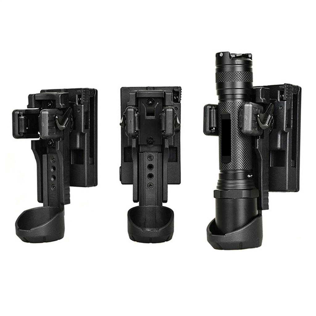 Holster de Ceinture pour Lampe Torche Pivotant Libération Rapide Support de Lampe Torche Porte-Lampe Torche de Ceinture Solide Pochette Holster pour Lampe Torche Lumière