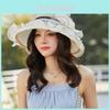 Summer Ladies Large Brim Sun Hat With Breathable Mesh For Beach And Travel