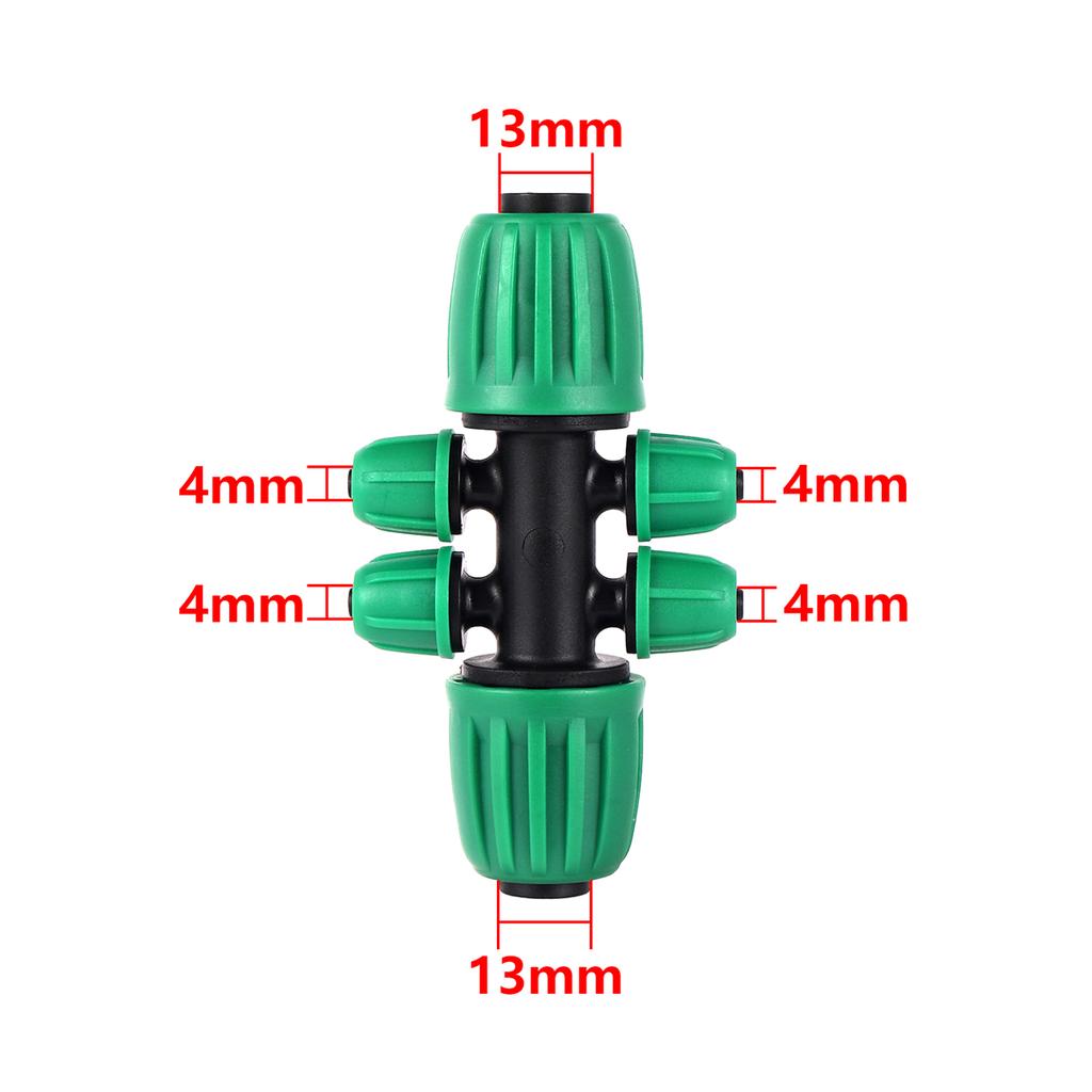 DN16mm Pipe To 4/7mm Hose Multi-way Locked Connector 4/6-Way Interface Joint Garden Agricultural Irrigation Pipe Water Splitter