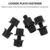 FAVOMOTO 4pcs Black Nylon License Plate Bolts and Screws for Motorcycles and Scooters Fastening Hardware Motorcycle License Plate Bolts for Secure