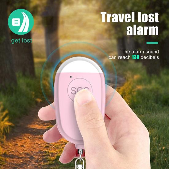 2Pcs/3Pcs 130dB Safety Alarm Self-defense Night Light Mini USB Rechargeable Emergency Security Alarm
