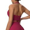 Cloud Feeling Women's Halter Backless Yoga Tank Top with Built-in Chest Pads - Fitness Sportswear