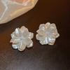 Multicolored Acrylic Flower Stud Earrings for Women Geometric Personality Folding Flowers Ball Gardenia Ear Jewelry Gift