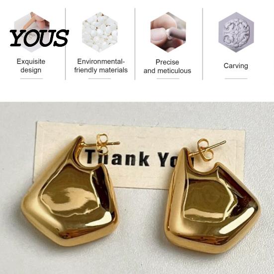 Durable Earrings 1 Pair Chunky for Women, Polished Comfortable Geometric Dangle Earrings, Large Statement Jewelry