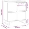 VidaXL Buffet Gris béton 60x35x70 cm Bois d'ingénierie 831224