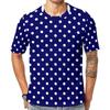 Summer Men's Crew Neck T-Shirt, Retro Polka Dot Print, Y2K Style, Gym T-Shirt, Breathable Beachwear, Novelty T-Shirt