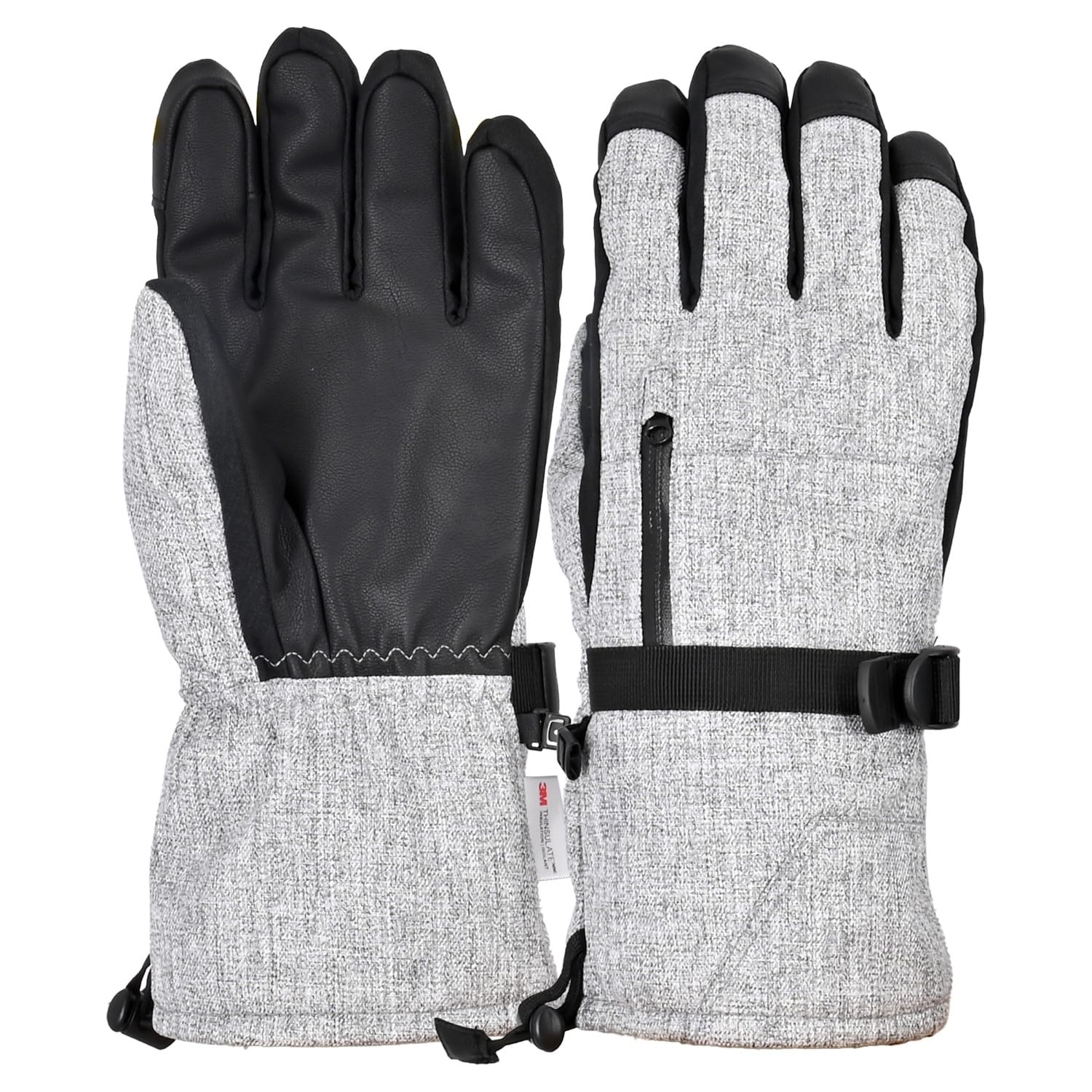 

LEAD Winter Motorcycle One Size Fits Waterproof Smartphone GM-320 Gloves, Gray, All, Ultra-Warm 5-Layer Gloves, Compatible, GW-320B серый