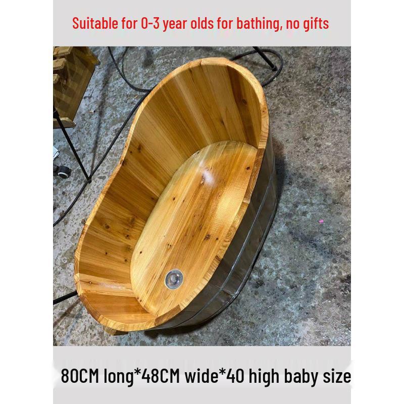 Wooden Adult Bathtub Bucket – Full Body Steaming Shower Basin