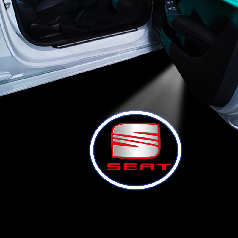 LED Car Door Courtesy Light Projector Welcome Lamp Car Badge For SEAT Leon FR Altea Ibiza Cordoba Alhambra Arona Ateca Exeo
