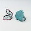 1PC Heart Shape Loose Powder Double Sided Makeup Mirror Portable for Birthday Wedding