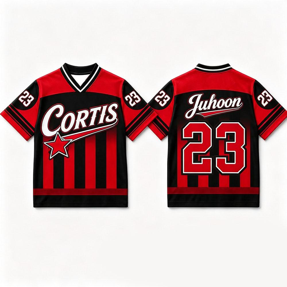 Kpop Idol Fußballtrikot Shirt Inspiriert für Fan-Shirt Maskottchen Junge Gruppe CORTISs Netz-Trikot Sommer Mode Unisex Y2K Sportbekleidung