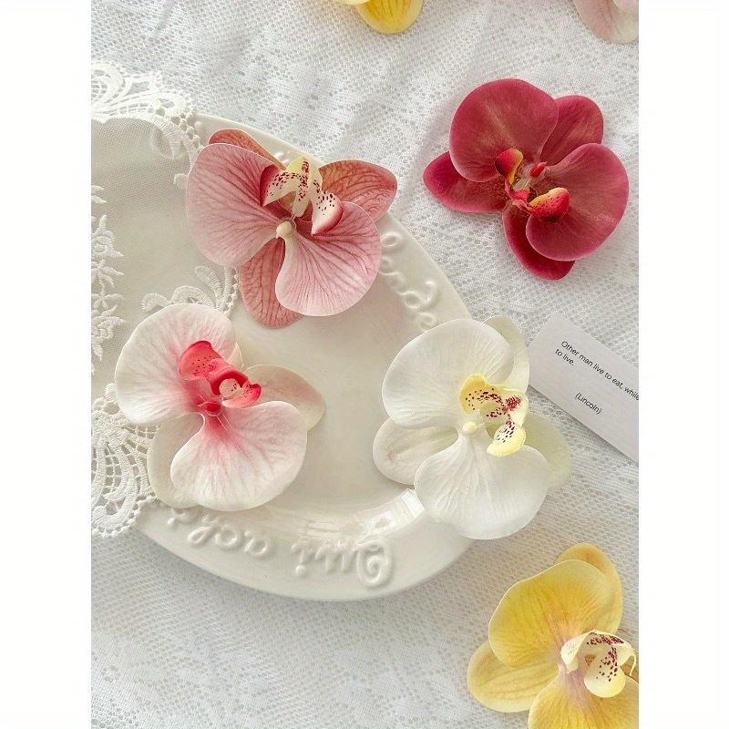 1/3pcs Butterfly Orchid Decorative Faux Flower DIY Accessory For Hats, Shoes, Clothes, Valentine Day, Gift Gifts Birthday Graduation
