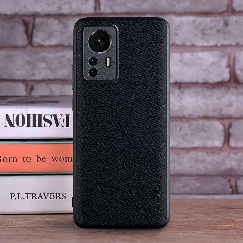 

Чехол для Xiaomi 12T Pro 12X 12 12S Pro Ultra 5G, роскошный текстильный кожаный чехол для телефона, чехол для xiaomi 12t pro, чехол for Xiaomi 12 чёрный