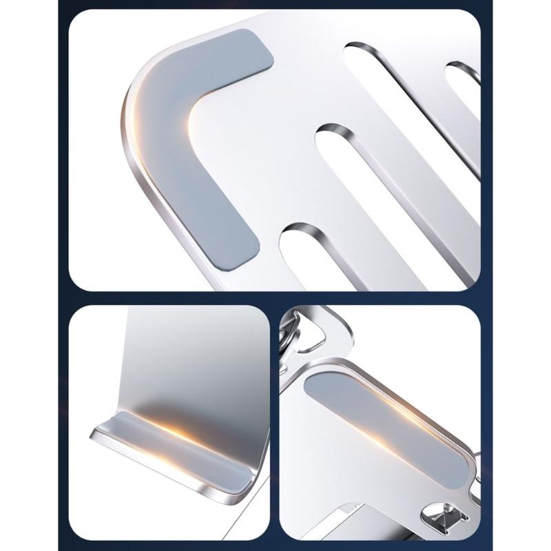Double Use Portable Aluminum Laptops Risers Stand With Ventilated Base And AntiSlip Pad Fit For 10-17.3Inch Computers