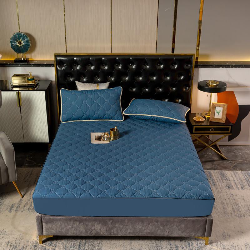 Home Elastic Skirt Fitted Sheet Set Ruffle Skirt Quilt Elastic Fitted Single Double Bedspread On The Bed Sheet