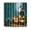 Halloween Shower Curtain Floor Mat Combination Four-Piece Set Bathroom Toilet Carpet Shower Room Foot Mat