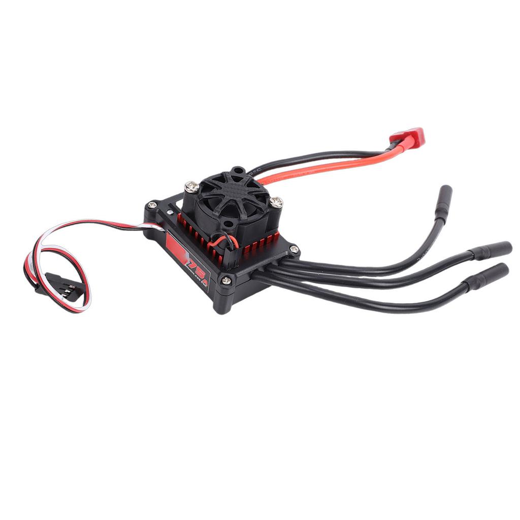 75A Brushless ESC for RC Car Boat Electronic Speed Controller with Built in BEC T Plug for 540 3650 3660 3674 Brushless Motors